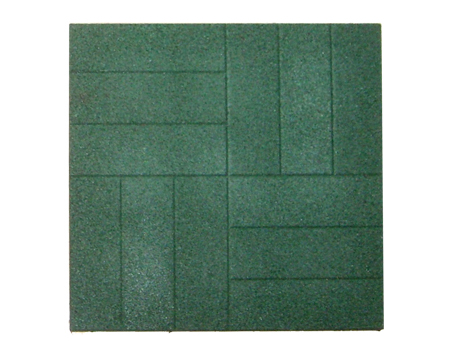 Резиновая тротуарная плитка «Брусчатка» 16 мм