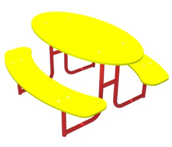 Столик со скамейками СТ.1